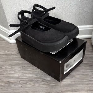 Tokyo Bopper Belly Button Black Platform Mary Jane Ankle Strap Platform Shoes